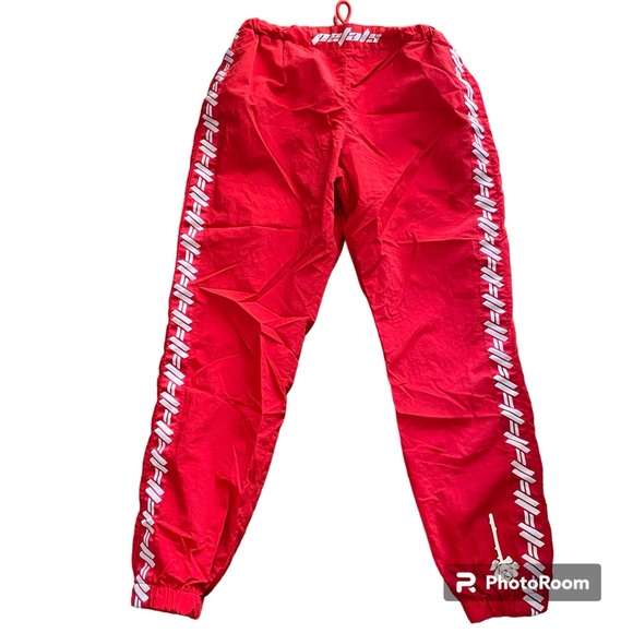 Petals & Peacocks, Be Kind to My Petals Red Nylon Rose Side Print Joggers - Picture 2 of 7